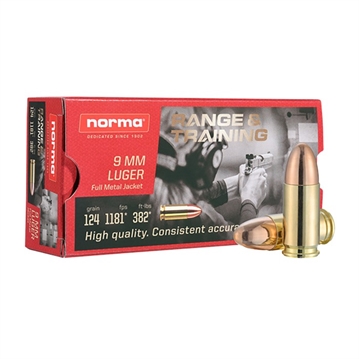 Picture of Norma 9MM LUGER 124GR FULL METAL JACKET 50/BOX 620340050