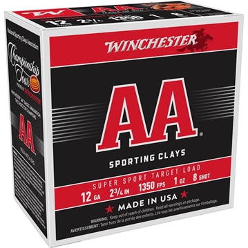 Picture of AA 12 GAUGE 2-3/4'' 1oz #8 SHOT SHOTGUN AMMO 105054115 -