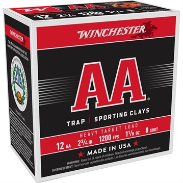 Picture of AA HEAVY TARGET LOAD 12 GAUGE 2-3/4'' #8 SHOT SHOTGUN AMMO 100042833 -