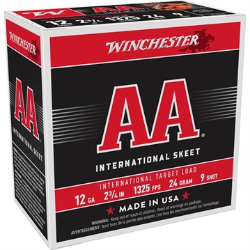 Picture of AA INTERNATIONAL 12 GAUGE 2-3/4'' #9 SHOT SHOTGUN AMMO 105054110 -