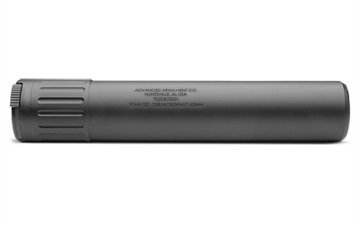 Picture of Advanced Armament Corp Titan-QD, Suppressor, 338 Lapua/8.6 Blackout, Titanium, Cerakote Finish, Black, Titan-QD 90T Mount Compatible, 1.85" Diameter, Does Not Include Mount 65041