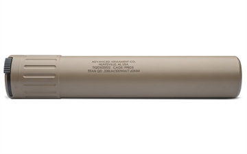 Picture of Advanced Armament Corp Titan-QD, Suppressor, 338 Lapua/8.6 Blackout, Titanium, Cerakote Finish, Flat Dark Earth, Titan-QD 90T Mount Compatible, 1.85" Diameter, Does Not Include Mount 86601