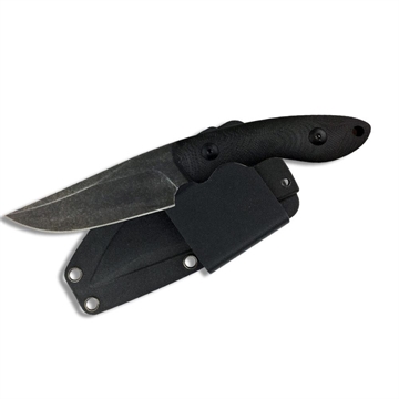 Picture of ABKT Elite Shadow Predator Fixed Knife 3-1/2" Drop Point Blade Black AB004B