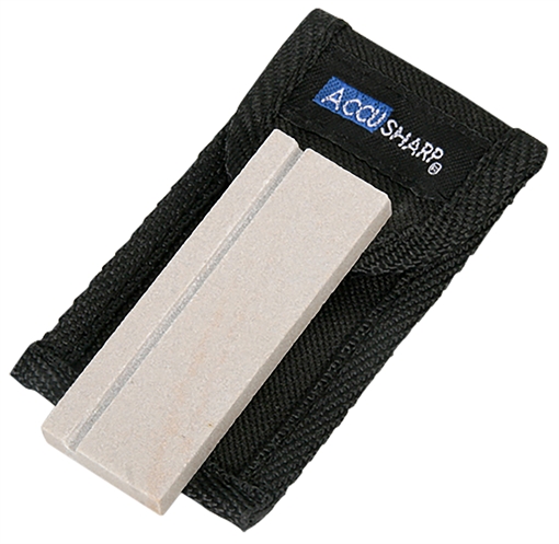 Picture of AccuSharp Pocket Stone Natural Arkansas Stone Sharpener White Includes Belt Carry Pouch 024C