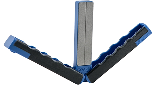 Picture of AccuSharp Paddle Sharpener Folding Diamond Sharpener Black/Blue Overmolded Rubber Handle 051C