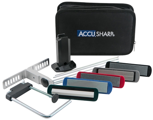 Picture of AccuSharp 5-Stone Precision Set Extra Coarse/Coarse/Medium/Fine/ Ultra-Fine Diamond, Alumina, Ceramic Sharpener Multi Color 059C
