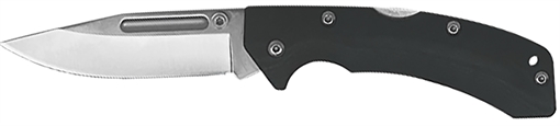 Picture of AccuSharp Lockback 3" Folding Clip Point Plain Stainless Steel Blade/Black FRN Handle Includes Allen Wrench 711C