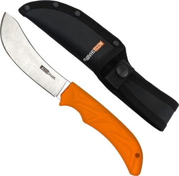 Picture of AccuSharp Butcher 4" Fixed Butcher Plain Stainless Steel Blade/Blaze Orange Ergonomic Anti-Slip Rubber Handle 732C