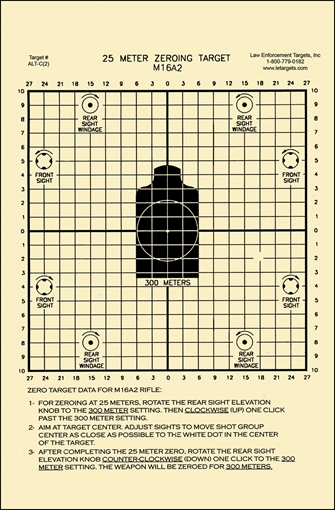 Picture of Action Target Sighting Zeroing Center Mass Tagboard Hanging 25 Meters 8.75" x 11.50" Black/White 100 Per Box ALTC2100
