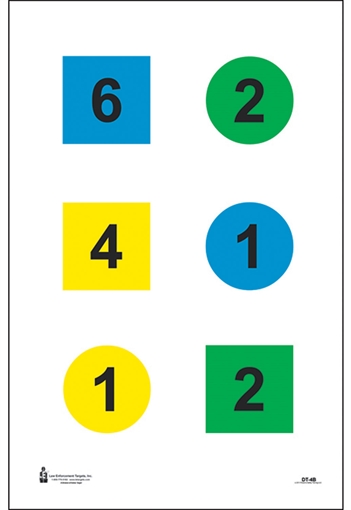 Picture of Action Target Training Discretionary Command Circle/Square Paper 23" x 35" Multi-Color 100 Per Box DT4B100