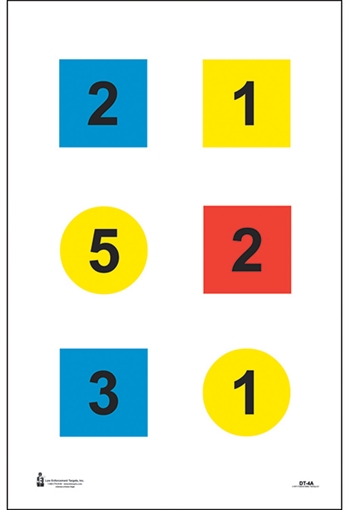 Picture of Action Target Training Discretionary Command Circle/Square Paper 23" x 35" Multi-Color 100 Per Box DT4C100