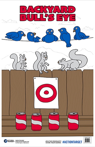 Picture of Action Target Entertainment Animals/Cans/Target Paper Hanging 23" x 35" Multi-Color 100 Per Box GSBKYARD100