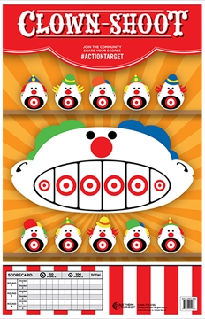 Picture of Action Target Entertainment Clowns Paper Hanging 23" x 35" Multi-Color 100 Per Box GSCARCLWN100