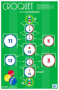 Picture of Action Target Entertainment Croquet Paper Hanging 23" x 35" Multi-Color 100 Per Box GSCROQUET100