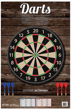 Picture of Action Target Entertainment Dart Board Paper Hanging 23" x 35" Multi-Color 100 Per Box GSDARTS100