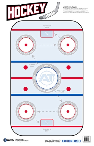Picture of Action Target Entertainment Hockeye Paper Hanging 23" x 35" Blue/White 100 Per Box GSHOCKEY100