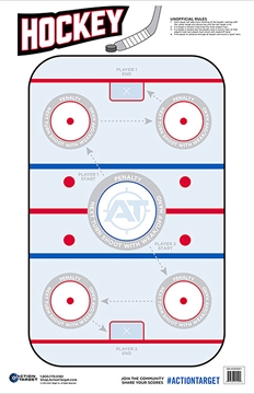 Picture of Action Target Entertainment Hockeye Paper Hanging 23" x 35" Blue/White 100 Per Box GSHOCKEY100