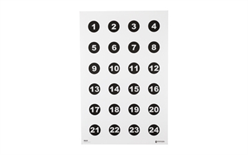 Show details for Action Target VB-24, Command Training Target, Military 3" Numbered Circles, Numbered 1 Thru 24, Black, 23"x35", 100 Per Box VB-24-100 VB24100 Picture of Action Target VB-24, Command Training Target, Military 3" Numbered Circles, Numbered 1 Thru 24, Black, 23"x35", 100 Per Box VB-24-100 VB24100