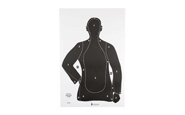 Picture of Action Target Qualification Silhouette Paper 23" x 35" Black 100 Per Box B21EBLACK100
