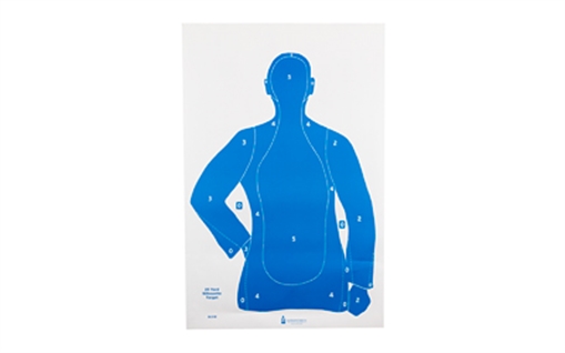 Picture of Action Target Qualification Silhouette Paper Hanging 23" x 35" Blue 100 Per Box B21EBLUE100