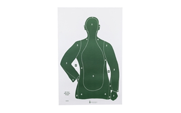Picture of Action Target B-21E, Green Qualification Paper Target, 25 Yard Silhouette, 23"x35", 100 Per Box B-21EGREEN-100 B21EGREEN100