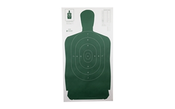 Picture of Action Target Qualification Standard Silhouette Paper Hanging 24" x 45" Green/White 100 Per Box B27SGREEN100