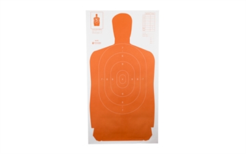 Picture of Action Target Qualification Standard Silhouette Paper Hanging 24" x 45" Orange/White 100 Per Box B27SORANGE100