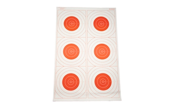 Picture of Action Target Six Bull's-Eye Military Training Target, 23" x 35", 100 Per Box SR-21C6T-RD-100
