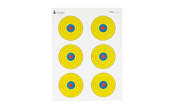 Show details for Action Target Action Target, PR-BE6, High Visibility Fluorescent Yellow, 6 Bull's-Eye Target, Blue/Red/Yellow, 17.5"x23", 100 Per Box PR-BE6-100 PRBE6100 Picture of Action Target Action Target, PR-BE6, High Visibility Fluorescent Yellow, 6 Bull's-Eye Target, Blue/Red/Yellow, 17.5"x23", 100 Per Box PR-BE6-100 PRBE6100