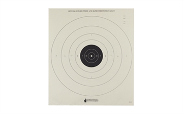 Picture of Action Target Competition NRA Time & Rapid Fire Bullseye Heavy Paper Hanging 25 yds Handgun 21" x 24" Black/White 100 Per Box B8100