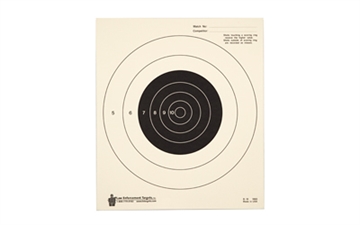 Picture of Action Target Competition NRA Slow Fire Bullseye Tagboard Hanging 25 yds Handgun 10.50" x 12" Black/White 100 Per Box B16100