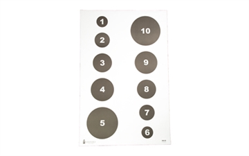 Picture of Action Target Military Varied Circle Command, White and Black, 23"x35", 100 Per Box VB-52-100