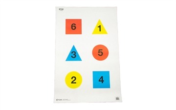 Picture of Action Target Discretionary Command Training Target V 2-C, Multi Color, 23" x 35", 100 Per Box DT-2C-100