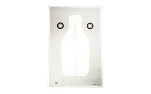 Picture of Action Target FBI Q Target w/ Vital Anatomy V2, Training Target, Black, White, and Gray, 23" x 35", 100 Per Box F-QANT-AV2-100