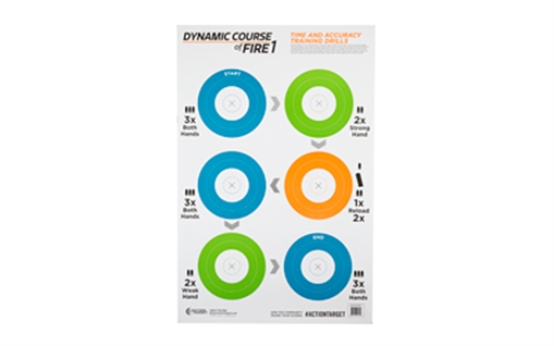 Picture of Action Target GS-DCFIRE1, Game Series, Dynamic Course Of Fire 1 Target, Blue/Green/Orange, 23"x35", 100 Per Box GS-DCFIRE1-100 GSDCFIRE1100