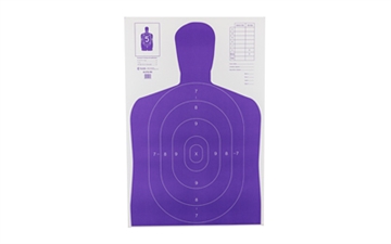 Picture of Action Target  Qualification High Visibility Fluorescent Silhouette Paper 23" x 35" Fluorescent Purple/White 100 Per Box  B-27E-PR-100