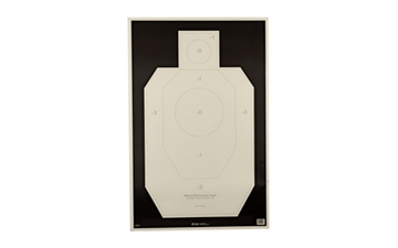 Picture of Action Target Competition Official IDPA Silhouette Tagboard Hanging 23" x 35" Black/White 100 Per Box IDPAP100