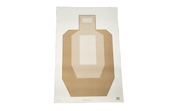 Picture of Action Target IPSC Paper Target with Visible Scoring Zones, Brown, 23" x 35", 100 Per Box IPSC-P SHBR-100