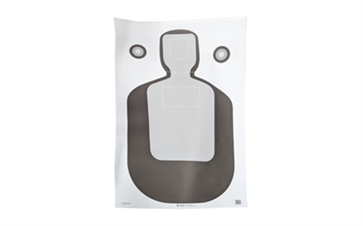 Picture of Action Target Qualification Silhouette/Vitals Paper Hanging 23" x 35" Black/Gray 100 Per Box FTQ19ANTAV2100
