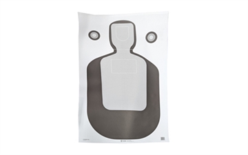 Picture of Action Target Qualification Silhouette/Vitals Paper Hanging 23" x 35" Black/Gray 100 Per Box FTQ19ANTAV2100
