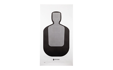 Picture of Action Target TQ-19, Standard Qualification Target, 25-Yard Silhouette In Black And Gray, 24"x45", 100 Per Box TQ-19-100 TQ19100