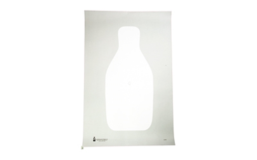 Picture of Action Target Standard FBI/DEA Q Target, Bright White, 22 1/2"x34 1/2", 100 Per Box Q-WH-100