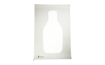 Picture of Action Target Standard FBI/DEA Q Target, Bright White, 22 1/2"x34 1/2", 100 Per Box Q-WH-100