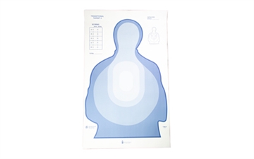 Picture of Action Target US Dept. of the Treasury Transitional Target II, Blue and White, 24.5" x 40", 100 Per Box LTR-II BLUE-100