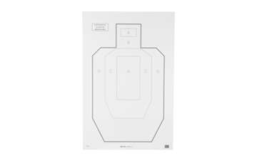 Picture of Action Target IPSC-P, Official USPSA/IPSC Practice Target, White/Black, 23"x35", 100 Per Box IPSC-P-100 IPSCP100