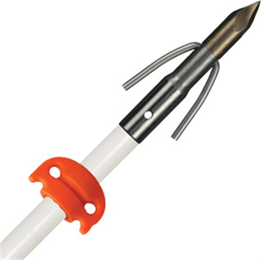 Picture of AMS BOWFISHING FIBERGLASS ARROW CHAOS POINT WHITE W/SS A203-WHT