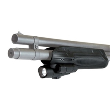 Picture of ADAPTIVE TACTICAL EX Performance Forend with 300 Lumen Flashlight, Black Polymer, Concealed 2" Picatinny, Fits Most Mossberg 500/590/Maverick 88 AT02901