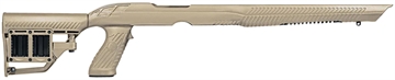 Picture of ADAPTIVE TACTICAL Tac-Hammer RM4 FDE Synthetic, Adjustable Stock with Magazine Compartments, Removable Barrel Inserts, Stowaway Accessory Rail, Fits Ruger 10/22 (Most Barrel Contours) 1081039E