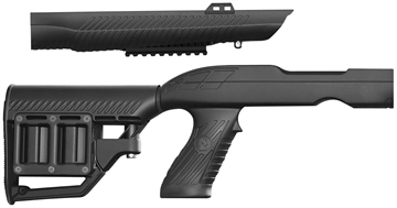 Picture of ADAPTIVE TACTICAL Tac-Hammer RM4 Black Synthetic, Adjustable Stock with Magazine Compartments, Stowaway Accessory Rail, Fits Ruger 10/22 Takedown (Factory Tapered Barrel) AT02020