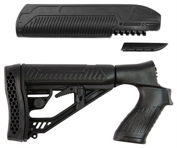 Picture of Adaptive Tactical EX Performance Stock Kit, Fits Mossberg 500 12 Gauge, Forend and M4 Style Stock, Black AT-02006 AT02006